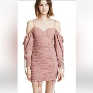 Ronny Kobo Pink Off-Shoulder Dress